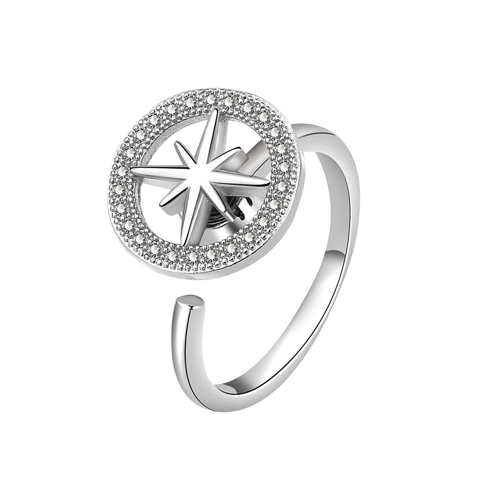 European And American Fashion Rotatable Geometric Ring Accessories