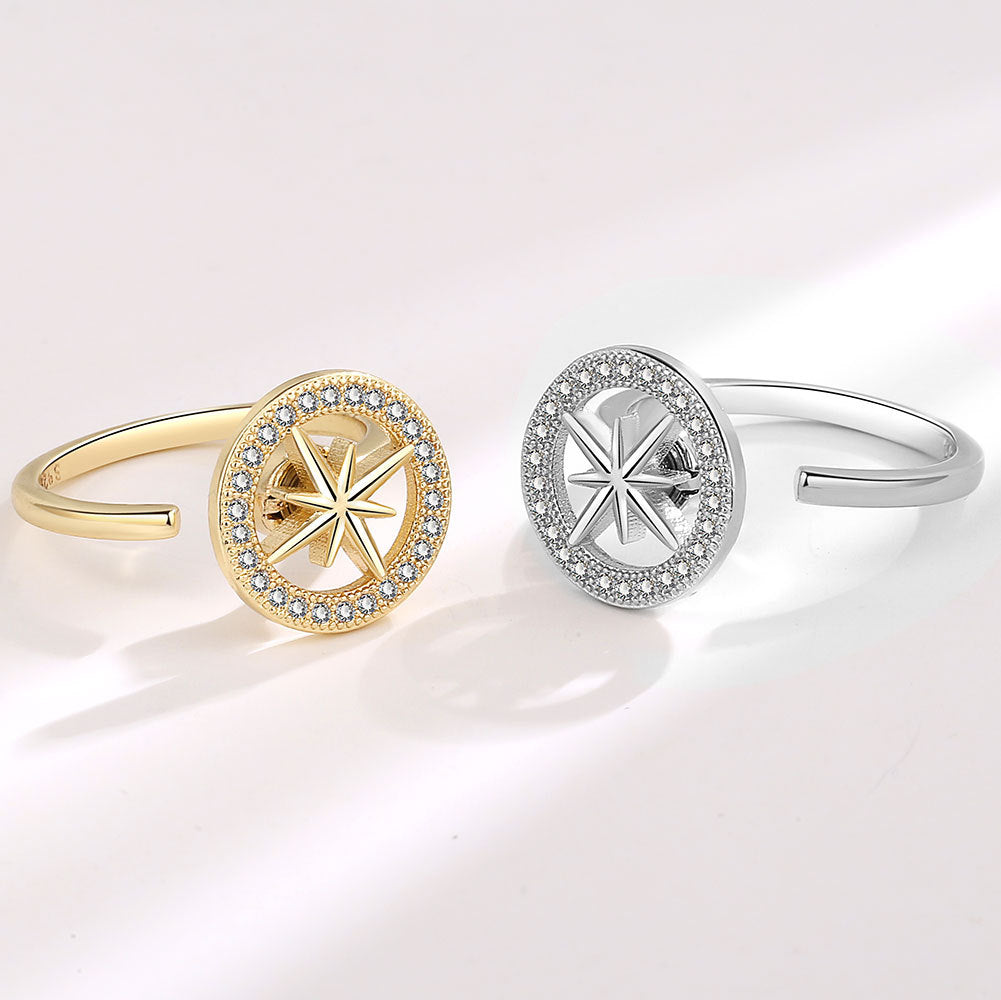 European And American Fashion Rotatable Geometric Ring Accessories