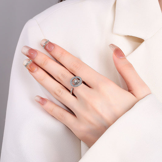 European And American Fashion Rotatable Geometric Ring Accessories